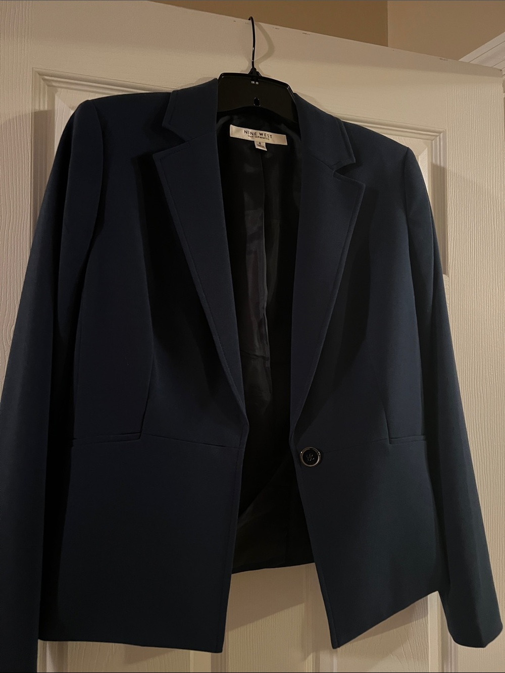 Nine West Dark Navy Single-Button Blazer